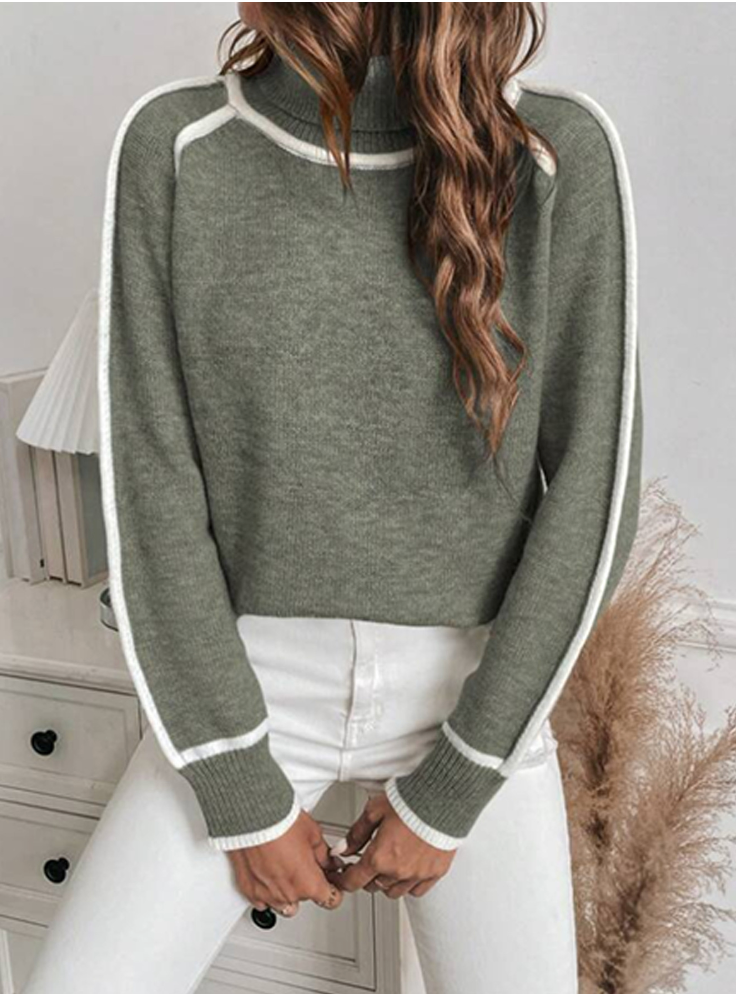 Fiora | Süßer Pullover mit hohem Kragen