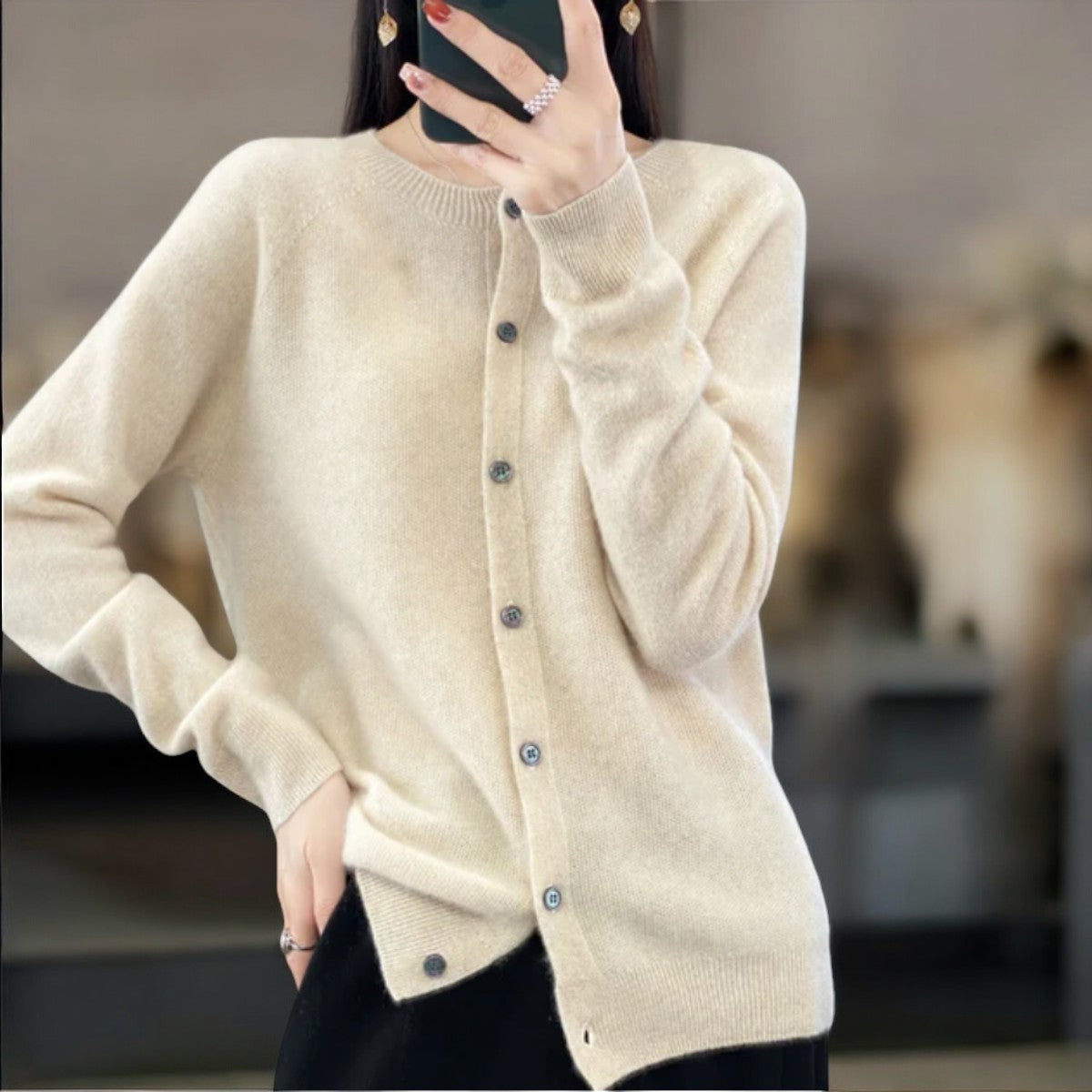 Mirella | Bequemer Cardigan mit Knöpfen