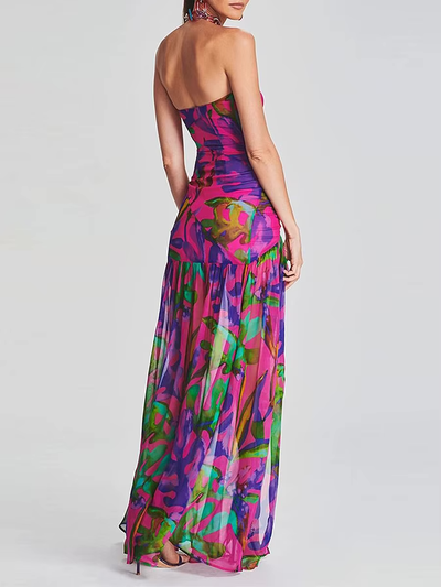 Zamira | Transparente Split-Maxikleid