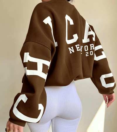 Chicago Vibes | Oversized Sweatshirt mit Druck & Streetstyle-Look