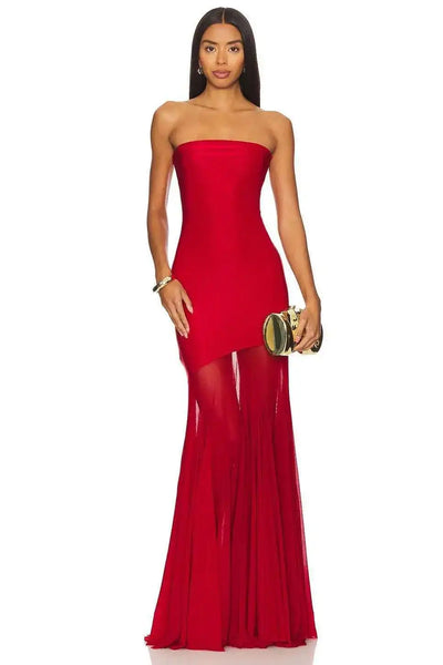 Aveline | Strapless Glamour Kleid mit Tüllrock