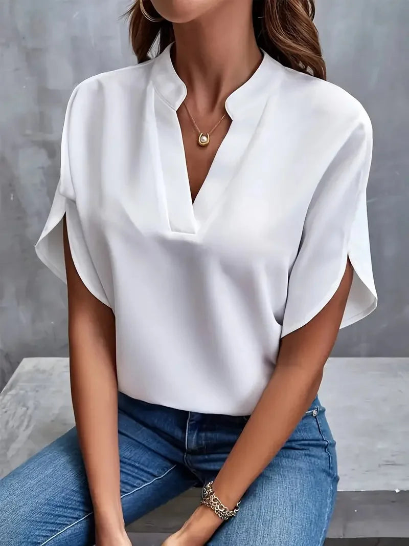 Concetta™ | Bluse mit V-Ausschnitt und weichem, raffiniertem Schnitt