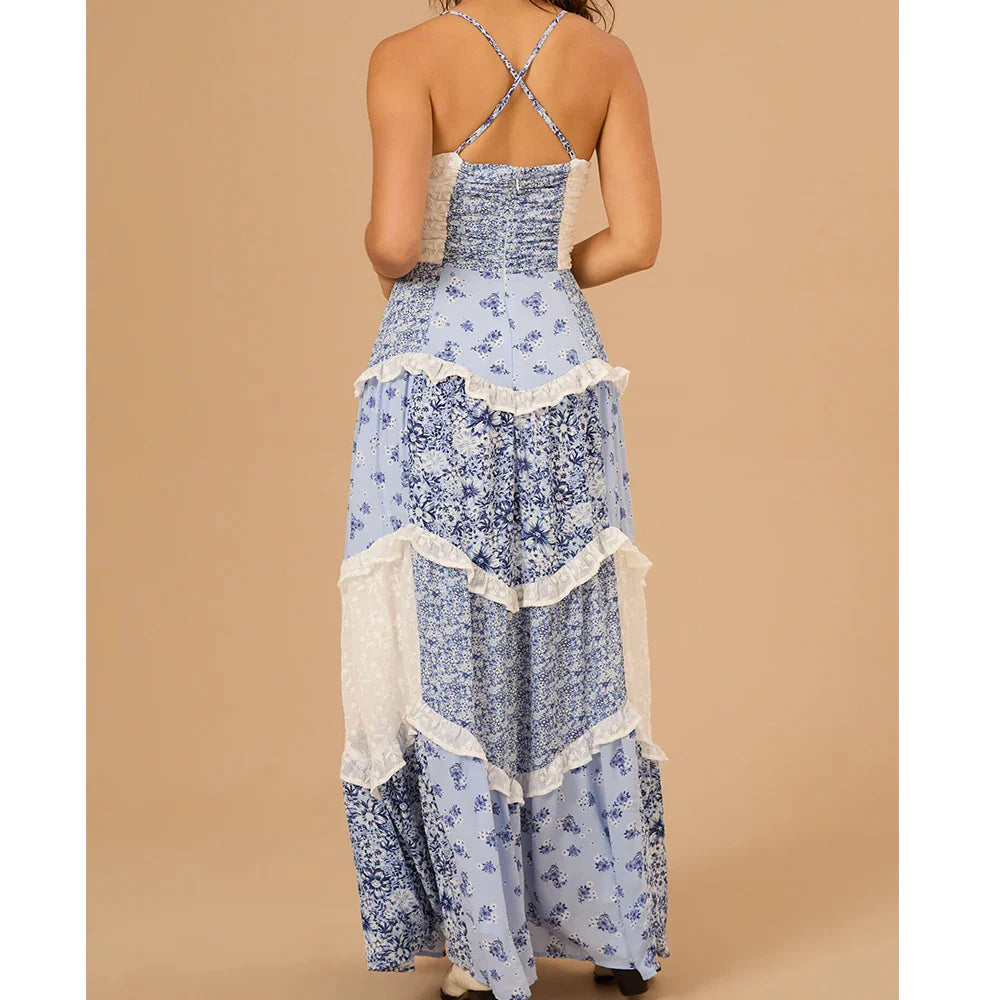 Maribelle | Boho Patchwork Maxikleid