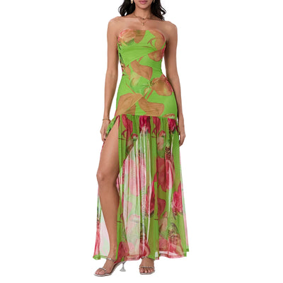 Zamira | Transparente Split-Maxikleid