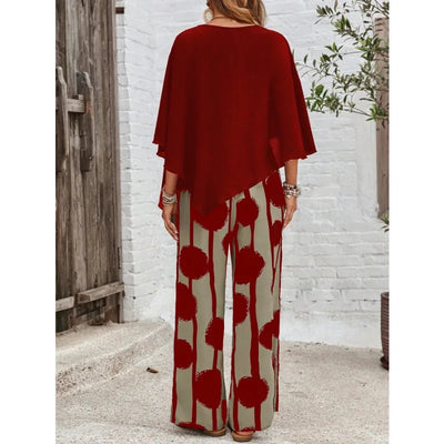 Calista | Luftiges Set mit Weit geschnittenen Hosen & Asymmetrischem Top