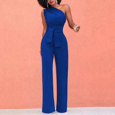 Juvéna | Eleganter Ein-Schulter Jumpsuit mit Schleifendetail – Festlich & Weiblich