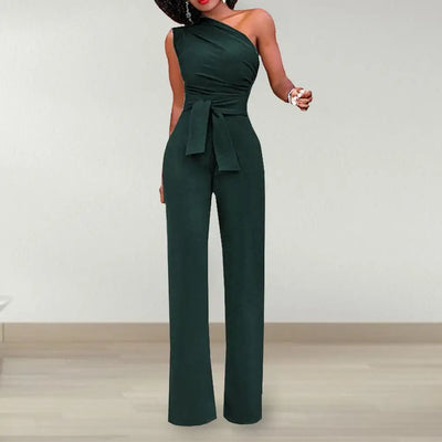 Juvéna | Eleganter Ein-Schulter Jumpsuit mit Schleifendetail – Festlich & Weiblich