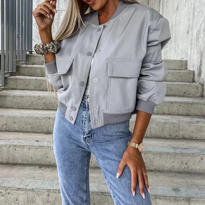 StreetMuse | Cropped Bomberjacke mit Utility-Look