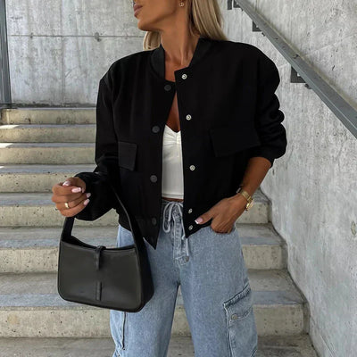 StreetMuse | Cropped Bomberjacke mit Utility-Look