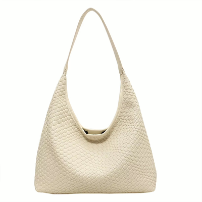 Livia Woven Tote | Vegane Schultertasche mit Pouch