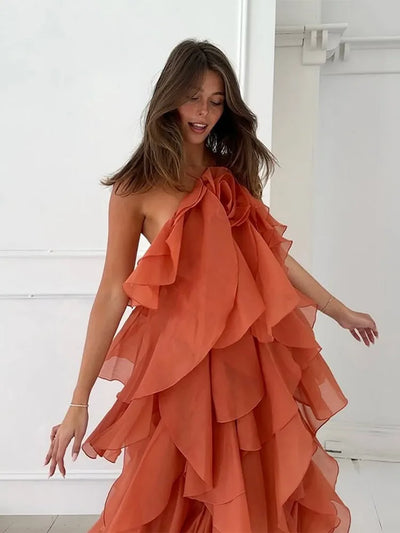 Rosalinde | Fließendes Layer Maxi-Kleid