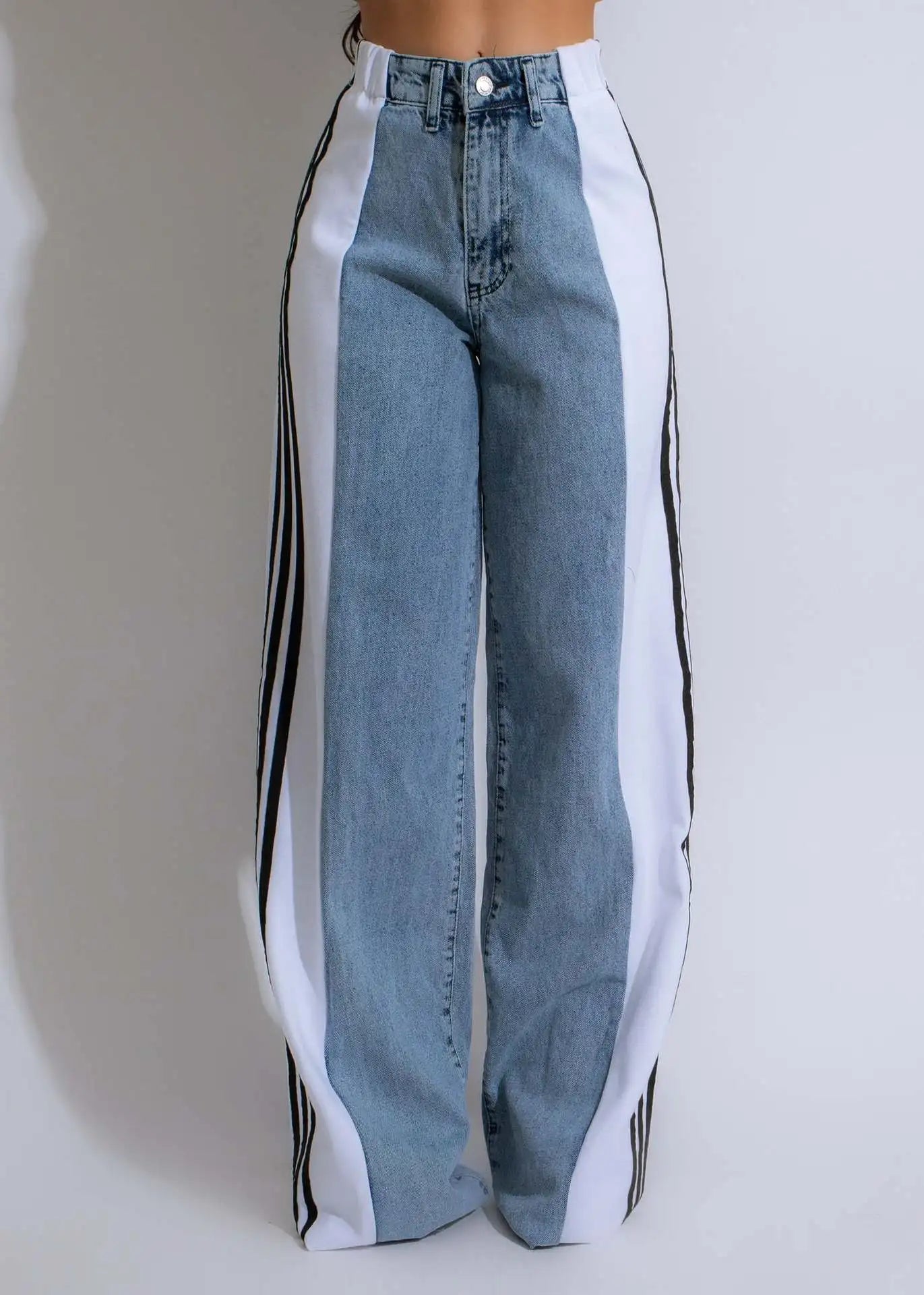 Mara | Colorblock Weite Beinhosen