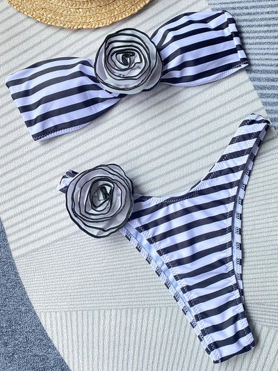 Rosalie | Blumen Bandeau Bikini