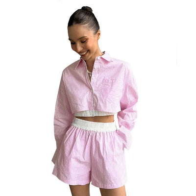 Louelle | Gestreifte Lounge Set