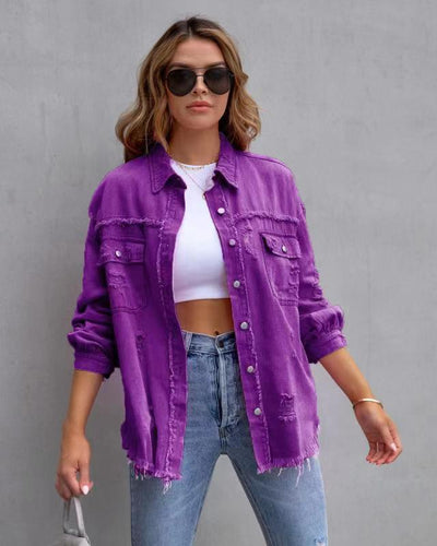 Urban Rebel | Jacke mit Vintage-Waschung & Raw Edge Finish