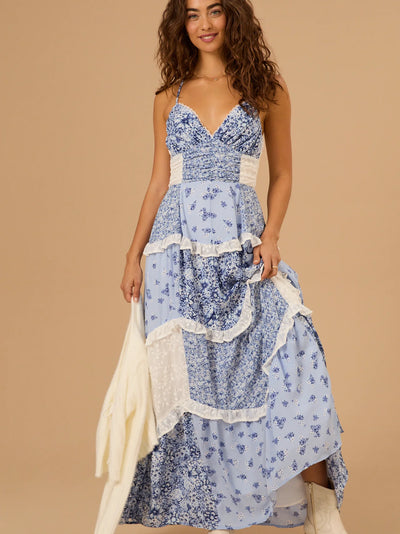 Maribelle | Boho Patchwork Maxikleid