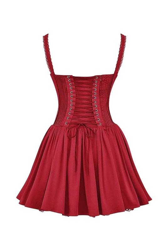Corsivana | Schnür-Minikleid
