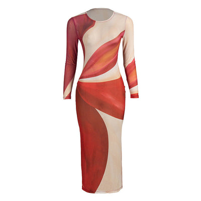 Sonnenuntergang Eleganz | Maxi Kleid