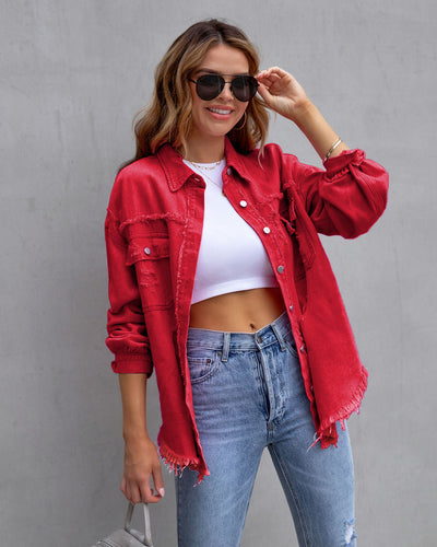 Urban Rebel | Jacke mit Vintage-Waschung & Raw Edge Finish