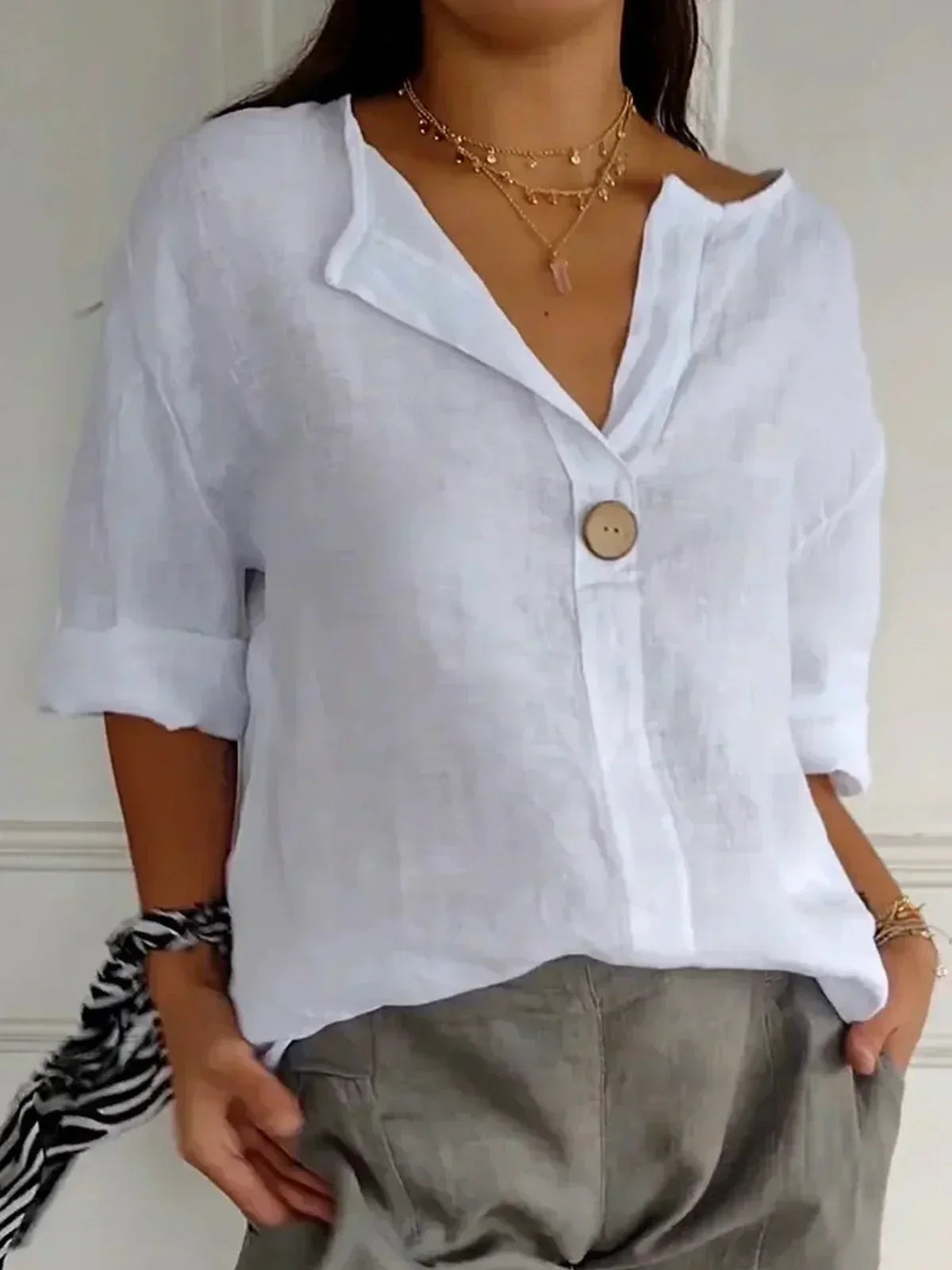 JESSA™ | Casual Bluse mit V-Ausschnitt