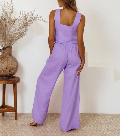 Megan™ | Set Top Minimalistisch und Weite Hosen