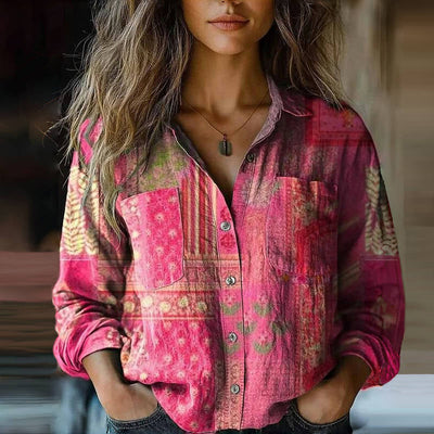 Mira™ - Vintage Bedruckte Bluse
