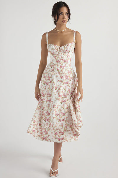 Floral Curve | Midi Kleid