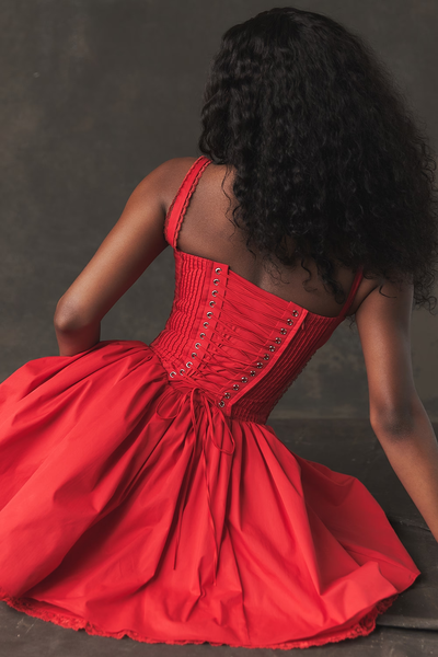 Corsivana | Schnür-Minikleid
