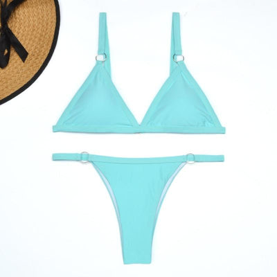 Rivela | Bikini mit Ringdetails & Dreieckigen Cups in Mehreren Farben