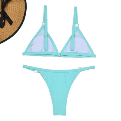 Rivela | Bikini mit Ringdetails & Dreieckigen Cups in Mehreren Farben