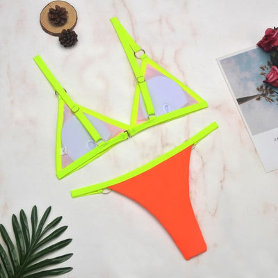 Rivela | Bikini mit Ringdetails & Dreieckigen Cups in Mehreren Farben