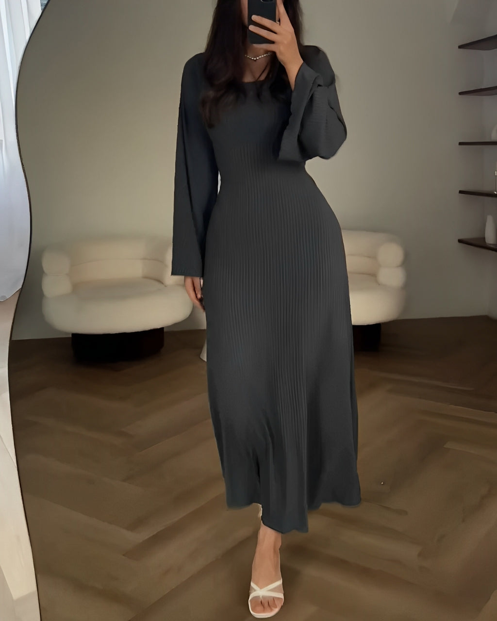 Elegantes Maxikleid aus Strick