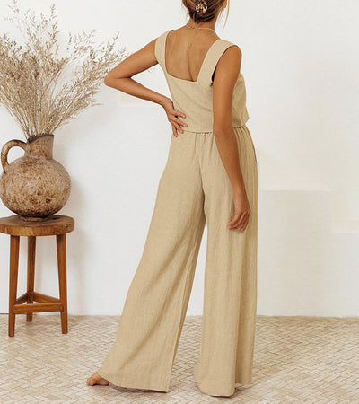 Megan™ | Set Top Minimalistisch und Weite Hosen