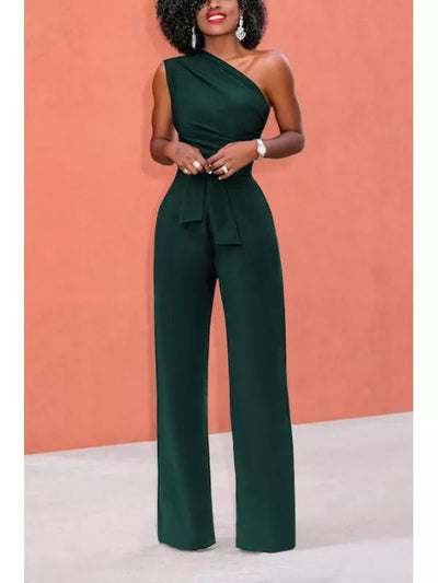 Juvéna | Eleganter Ein-Schulter Jumpsuit mit Schleifendetail – Festlich & Weiblich