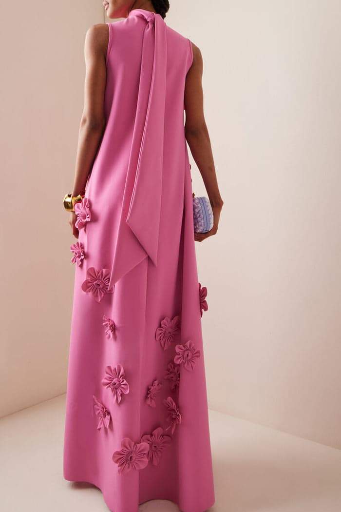 Ethelyn | Ärmelloses Blumenmaxikleid
