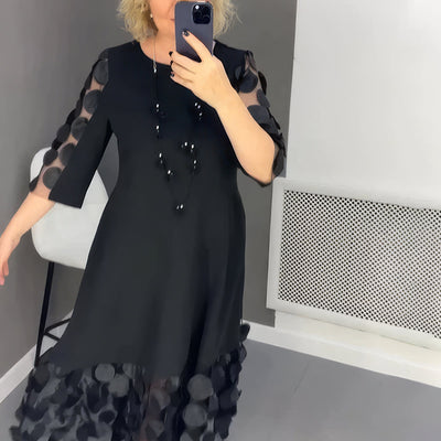 Oversize-Langkleid mit Dekoration