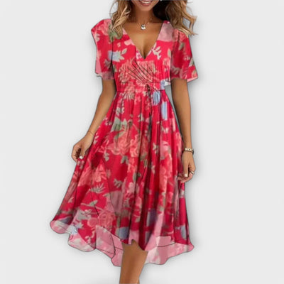 Annegret™ | Damenkleid mit V-Ausschnitt