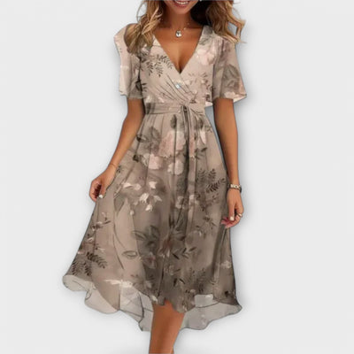 Annegret™ | Damenkleid mit V-Ausschnitt