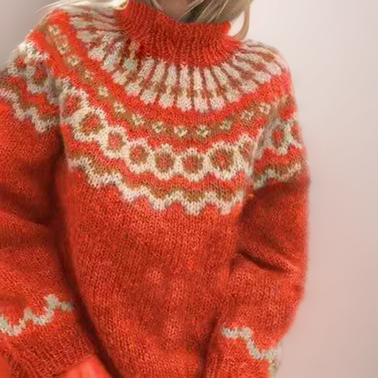OLIVIA™ | Bequemes Pullover mit hohem Kragen