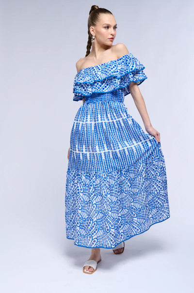 Soleia | Off-Shoulder Broderie Kleid