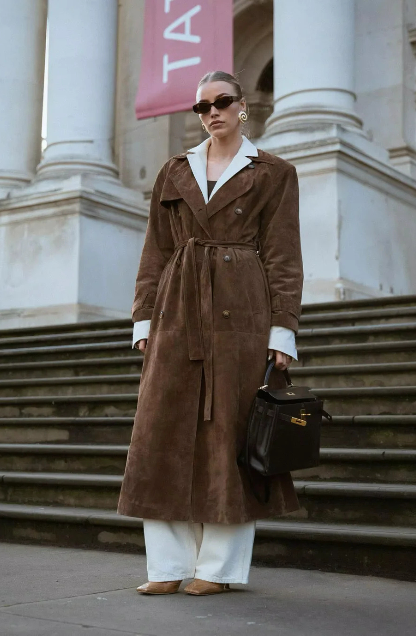 Sienna Wildleder | Trenchcoat