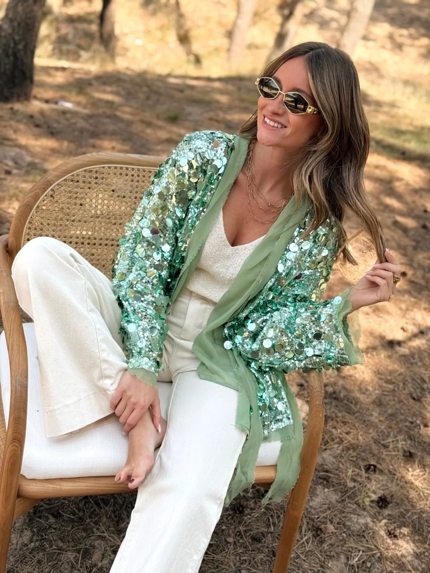 Noreva | Pailletten-Kimono für Sommer- und Herbststyling