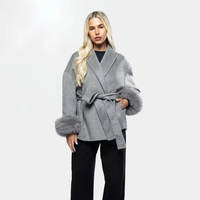 Lana Luxe Mantel – Winterjacke mit Kunstfell