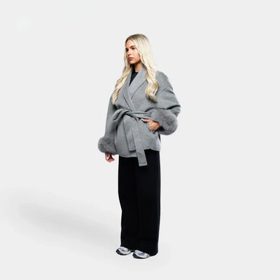 Lana Luxe Mantel – Winterjacke mit Kunstfell