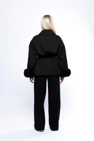 Lana Luxe Mantel – Winterjacke mit Kunstfell
