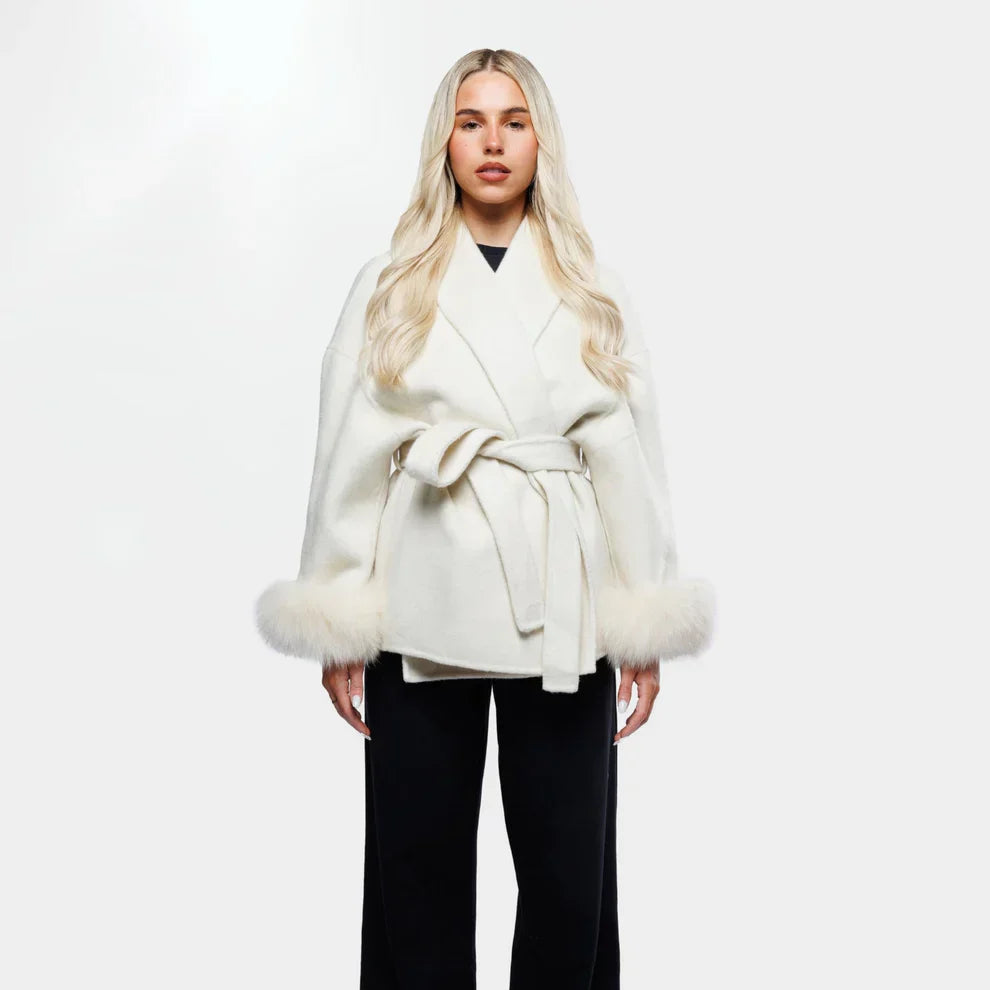 Lana Luxe Mantel – Winterjacke mit Kunstfell