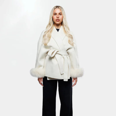Lana Luxe Mantel – Winterjacke mit Kunstfell