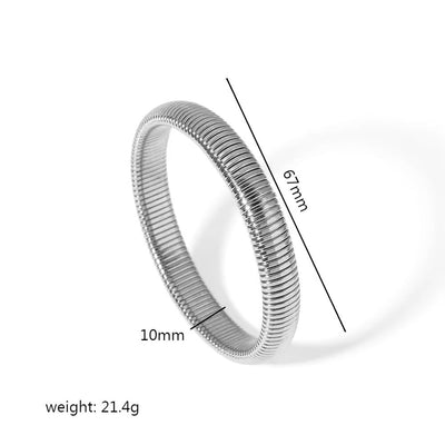 Glow Snake | Brede Snake Armband in Gold oder Silber – 8 bis 16 mm