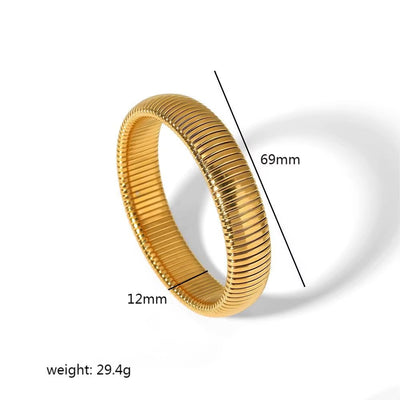 Glow Snake | Brede Snake Armband in Gold oder Silber – 8 bis 16 mm