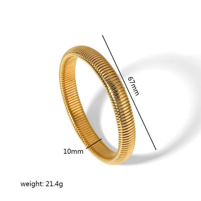Glow Snake | Brede Snake Armband in Gold oder Silber – 8 bis 16 mm